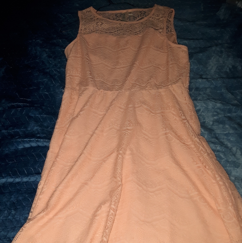 Pink lace dress